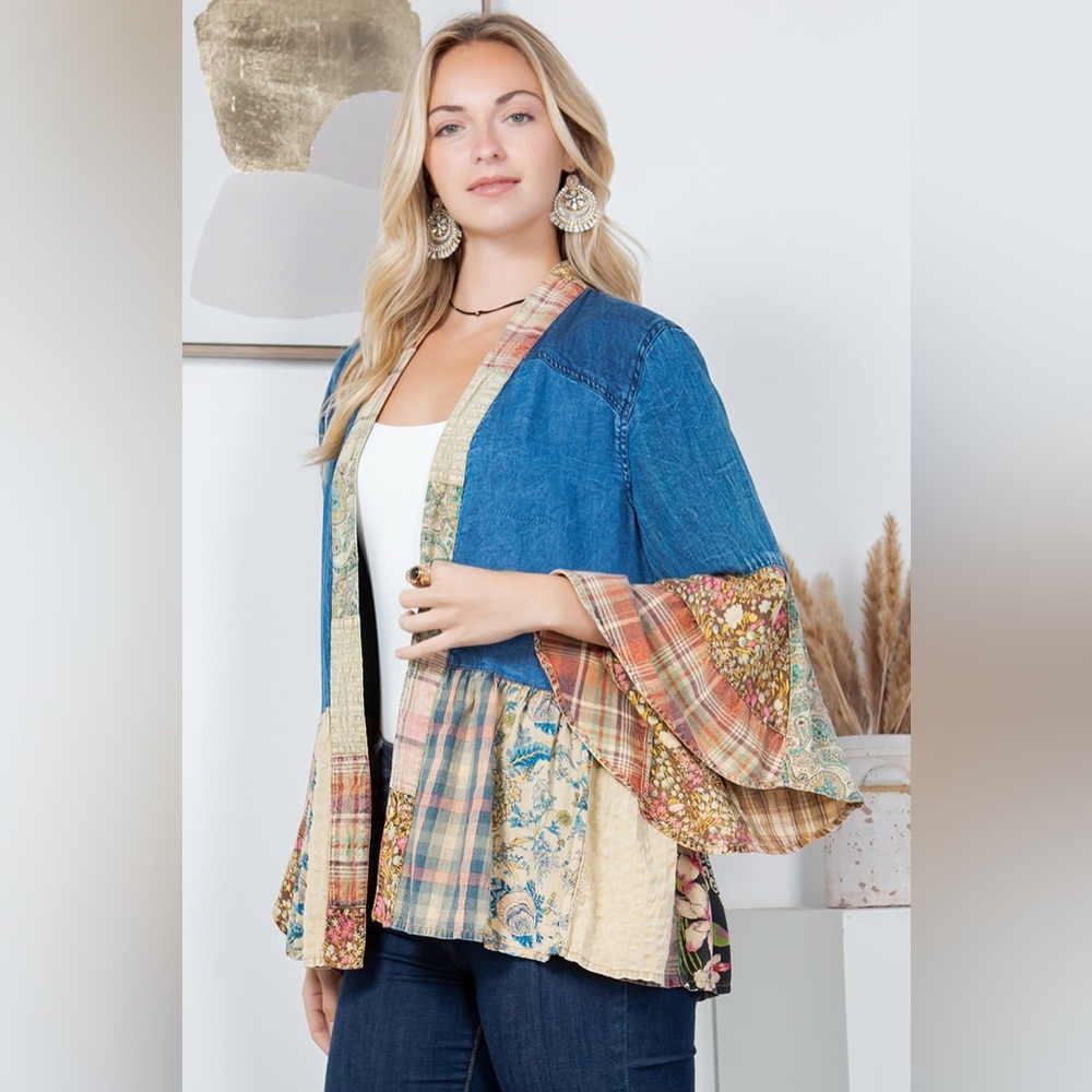 Patchwork Denim Jacket - image 2